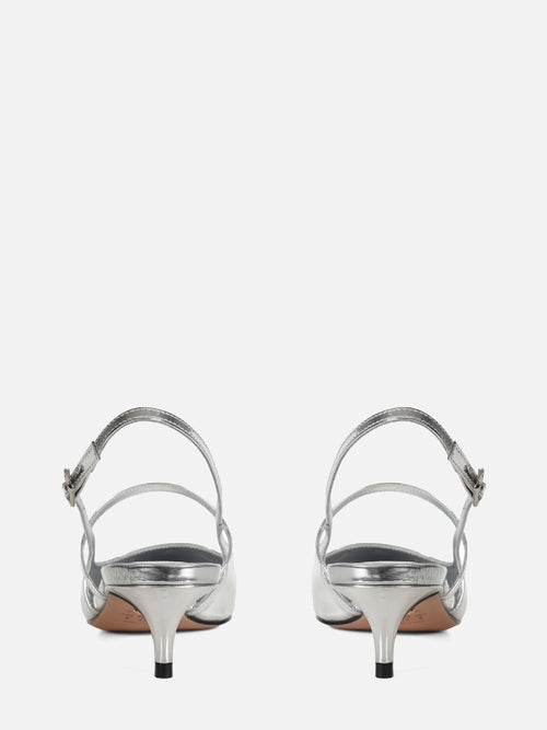 SCARPIN EM SPECCHIO RAFFA PRATA SLING BACK