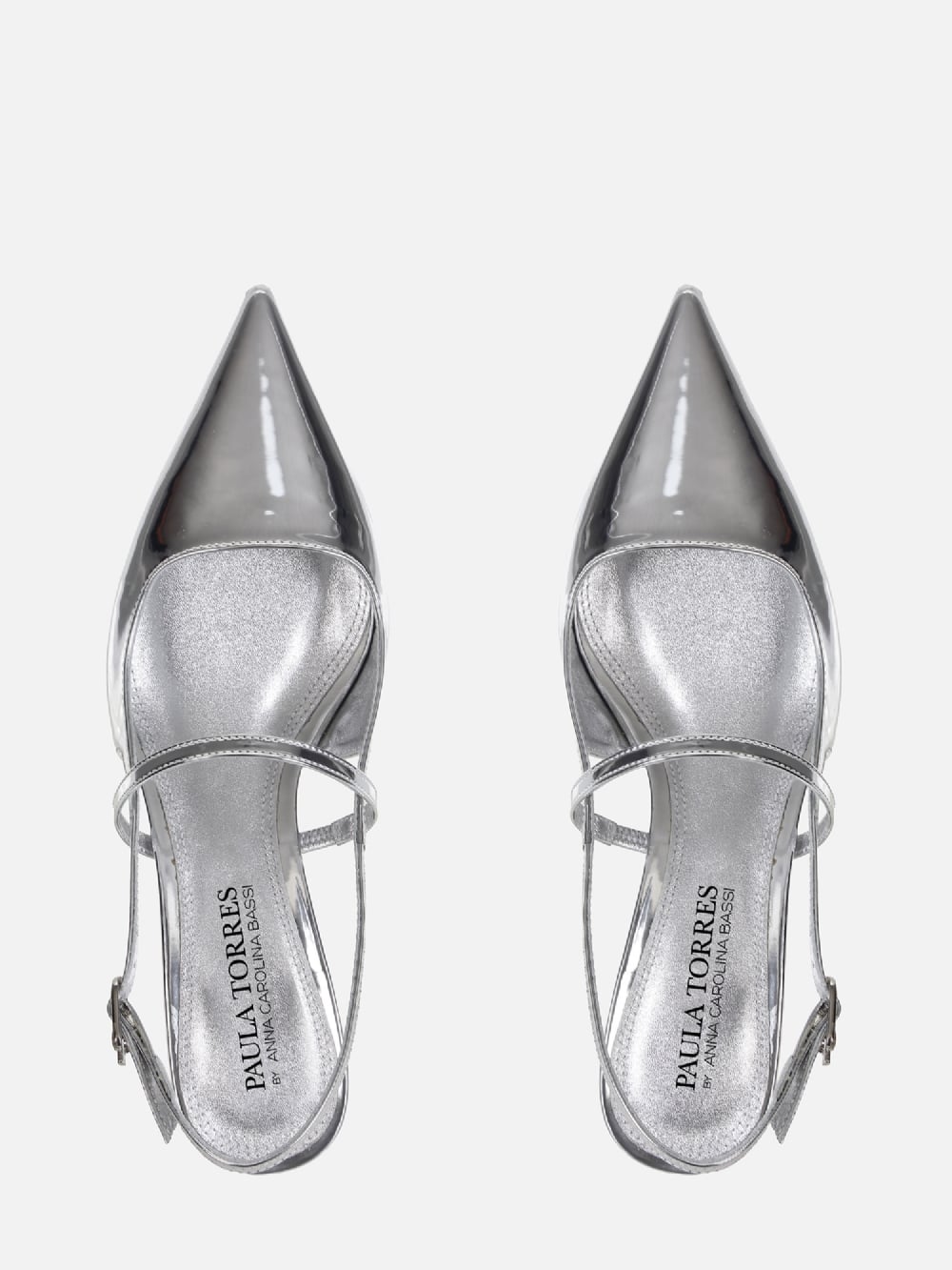 SCARPIN EM SPECCHIO RAFFA PRATA SLING BACK