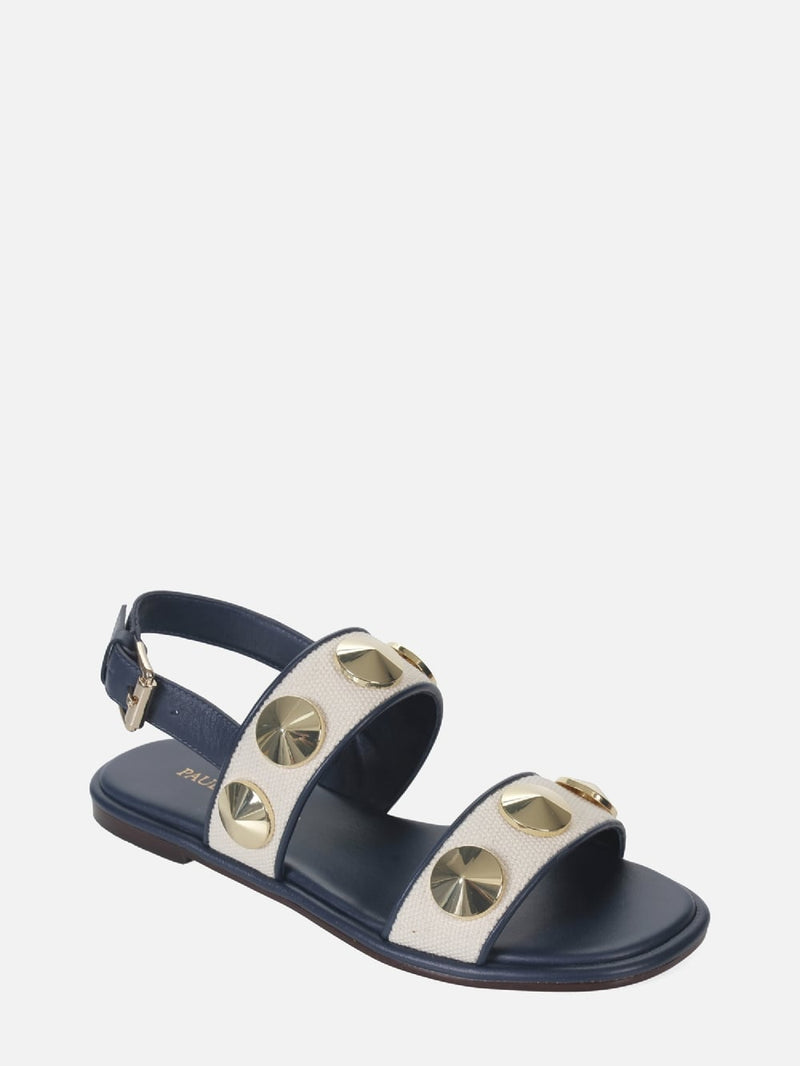 RASTEIRA EM LINHO CECILIA DARK BLUE METAL