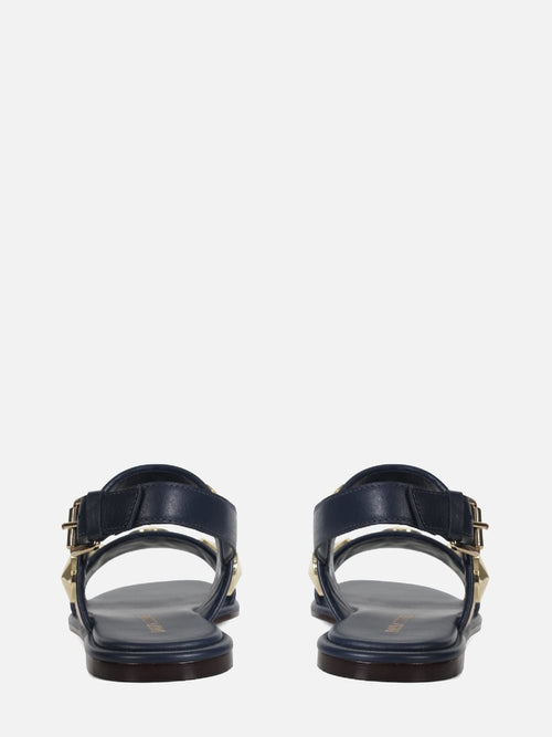 RASTEIRA EM LINHO CECILIA DARK BLUE METAL
