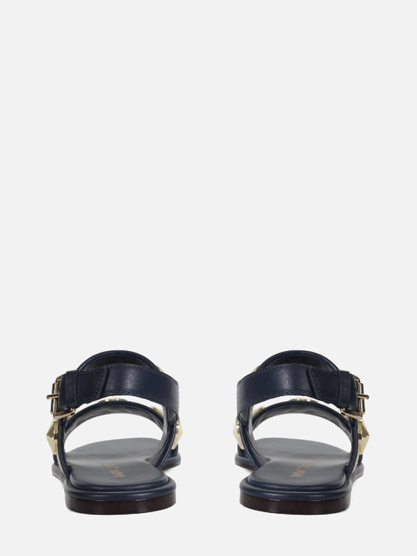 RASTEIRA EM LINHO CECILIA DARK BLUE METAL