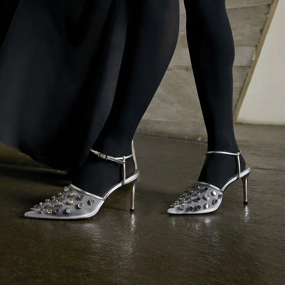 SCARPIN AURORA ALTO PRATA