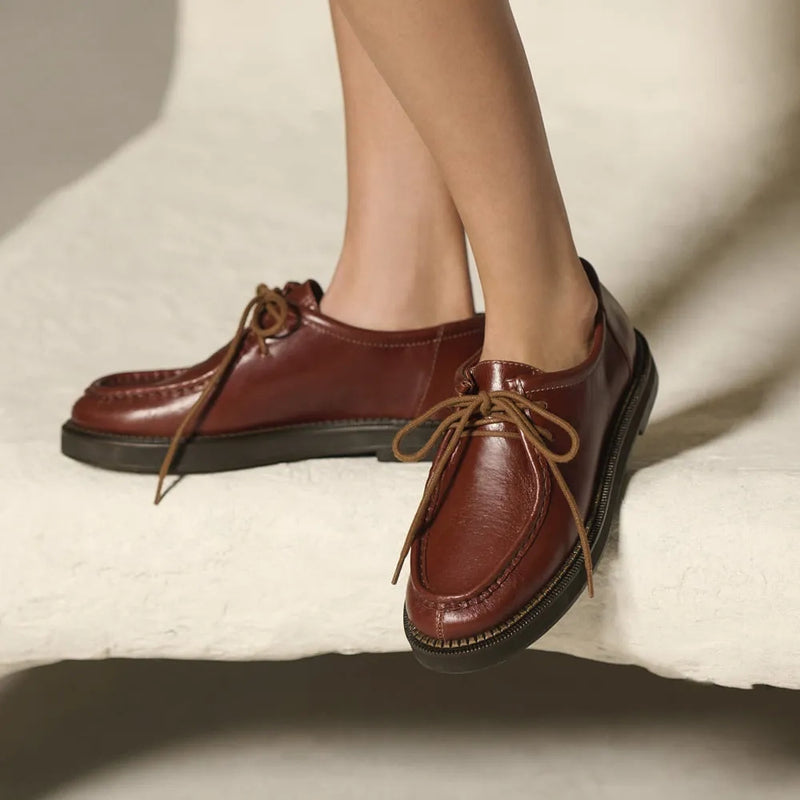 MOCASSIM EM COURO JACKIE CHOCOLATE WALLABEE