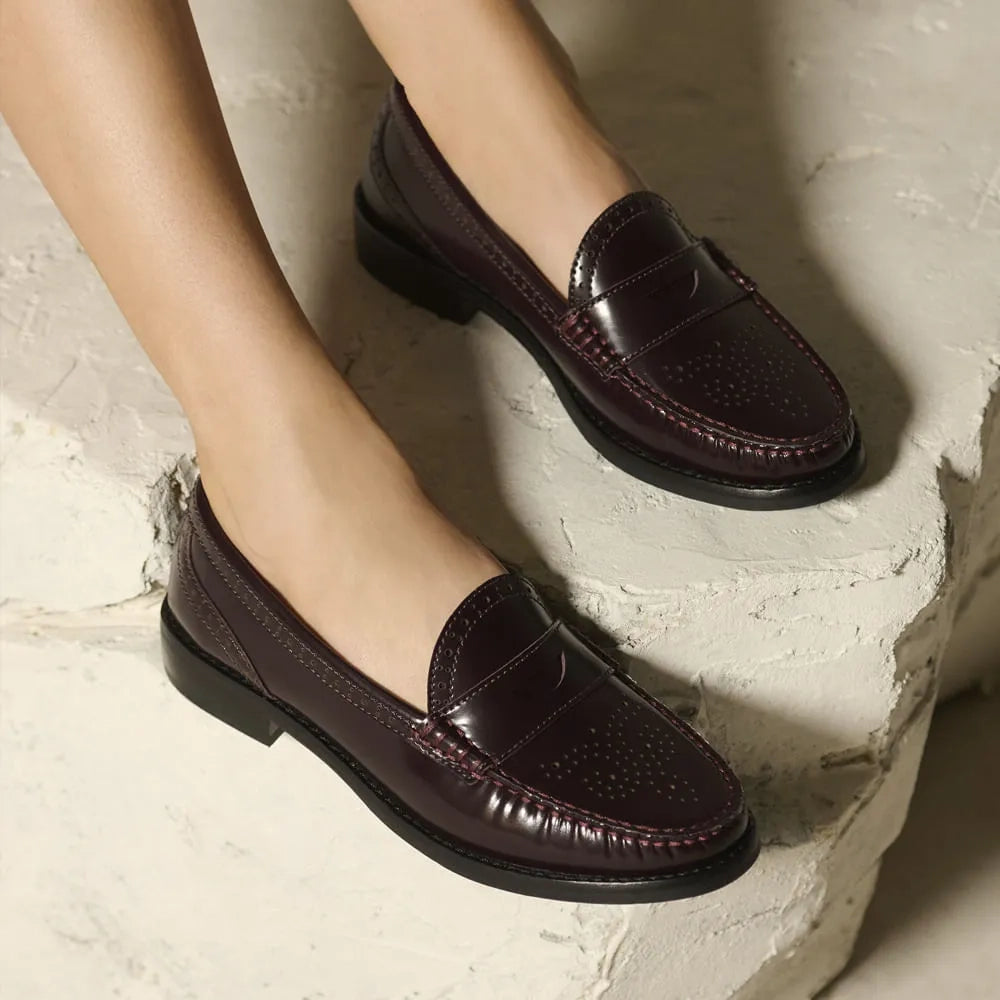 MOCASSIM EM COURO GIU WINE BROGUE