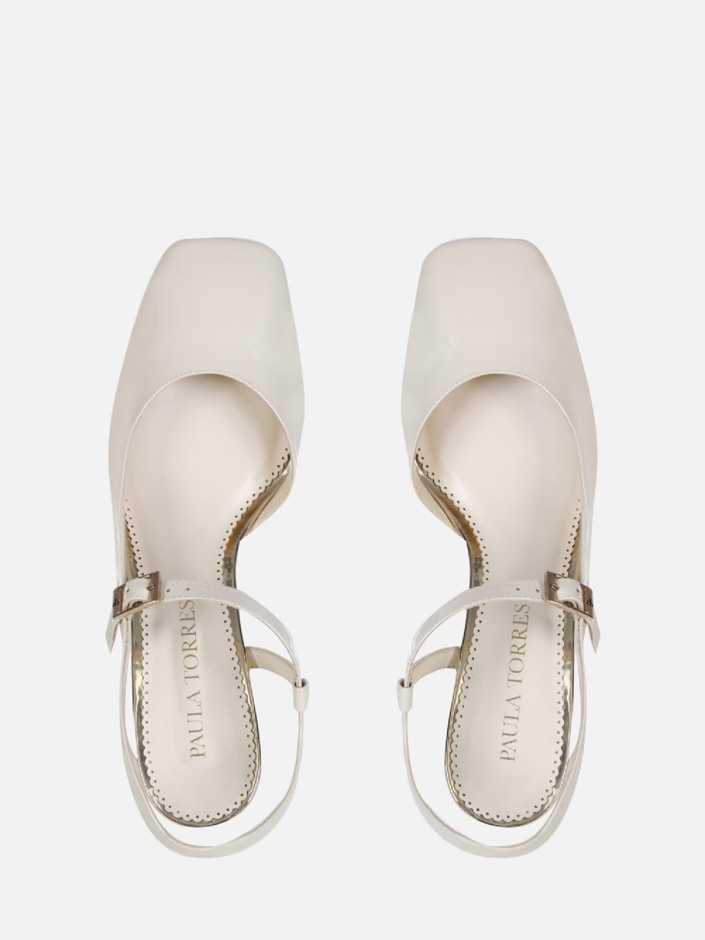 SCARPIN BONECA ITÁLIA BAUNILHA COM DOURADO