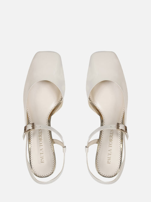 SCARPIN BONECA ITÁLIA BAUNILHA COM DOURADO