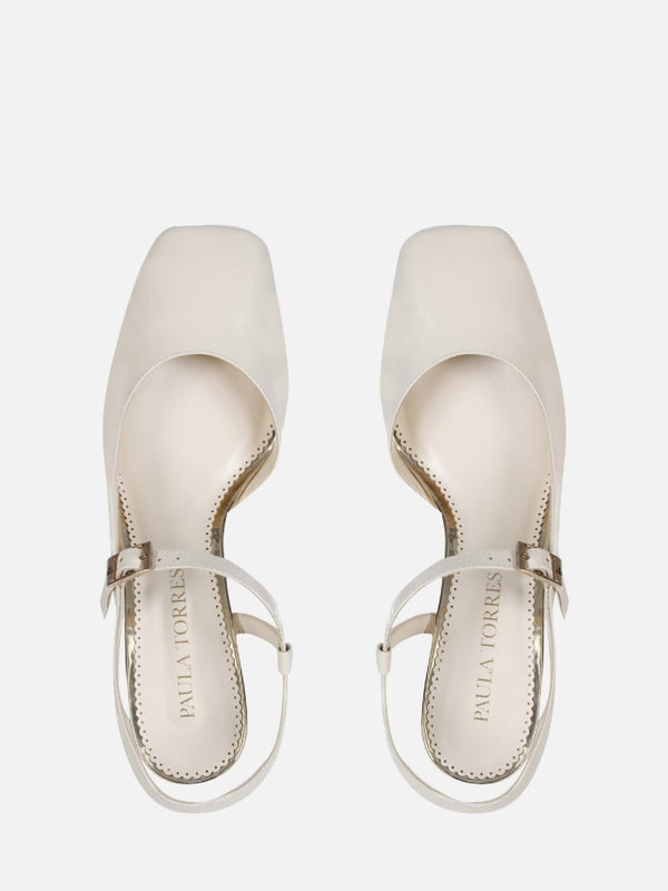 SCARPIN BONECA ITÁLIA BAUNILHA COM DOURADO