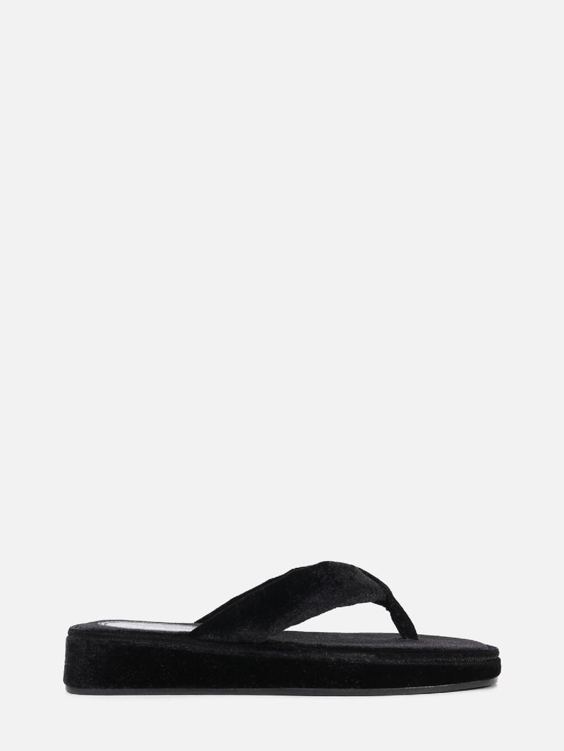 SLIDER DE VELUDO VELVET PRETO