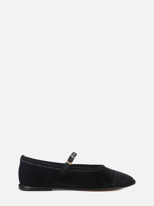 SAPATILHA DE VELVET PRETO MARY JANE