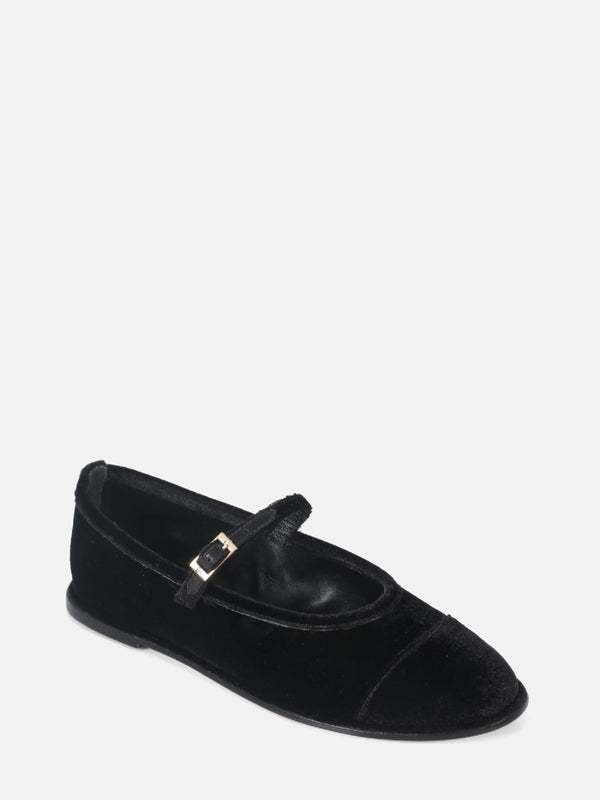 SAPATILHA DE VELVET PRETO MARY JANE