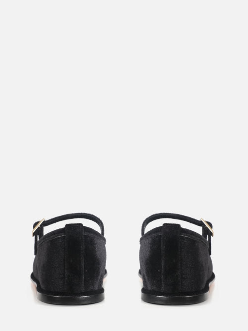 SAPATILHA DE VELVET PRETO MARY JANE
