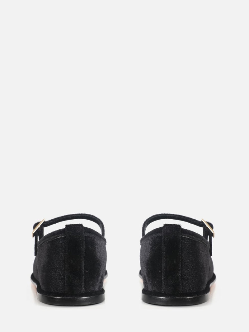 SAPATILHA DE VELVET PRETO MARY JANE