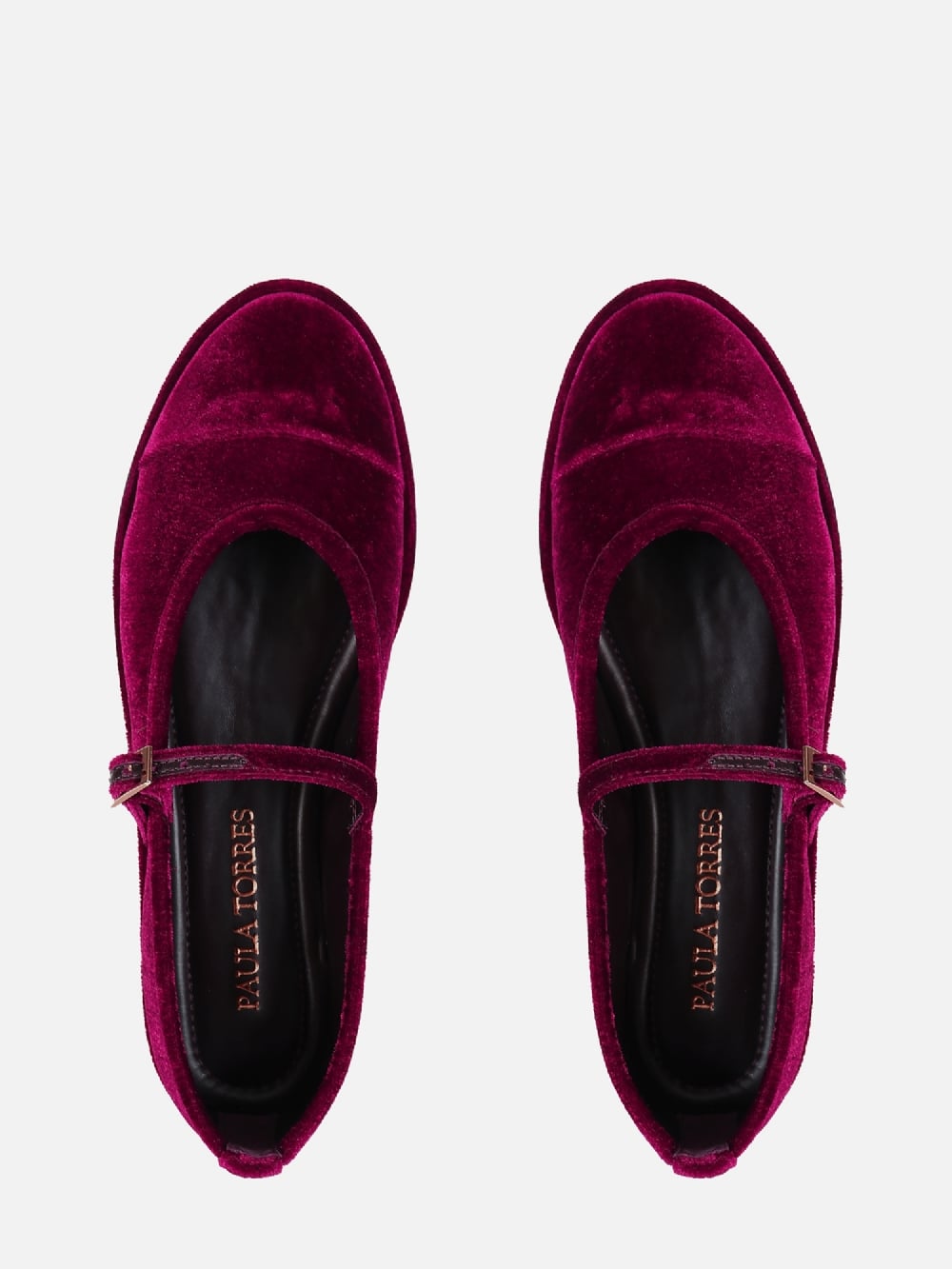 SAPATILHA DE VELVET VINHO MARY JANE