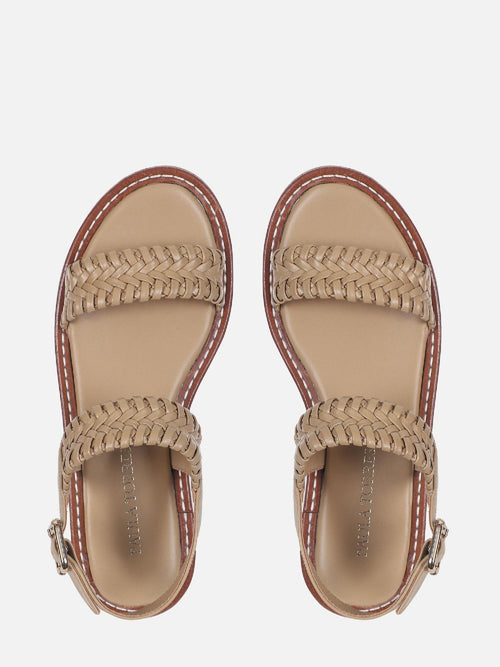 FLATFORM DE COURO ISA SAFARI MACRAMÊ