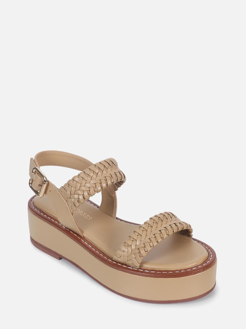 FLATFORM DE COURO ISA SAFARI MACRAMÊ