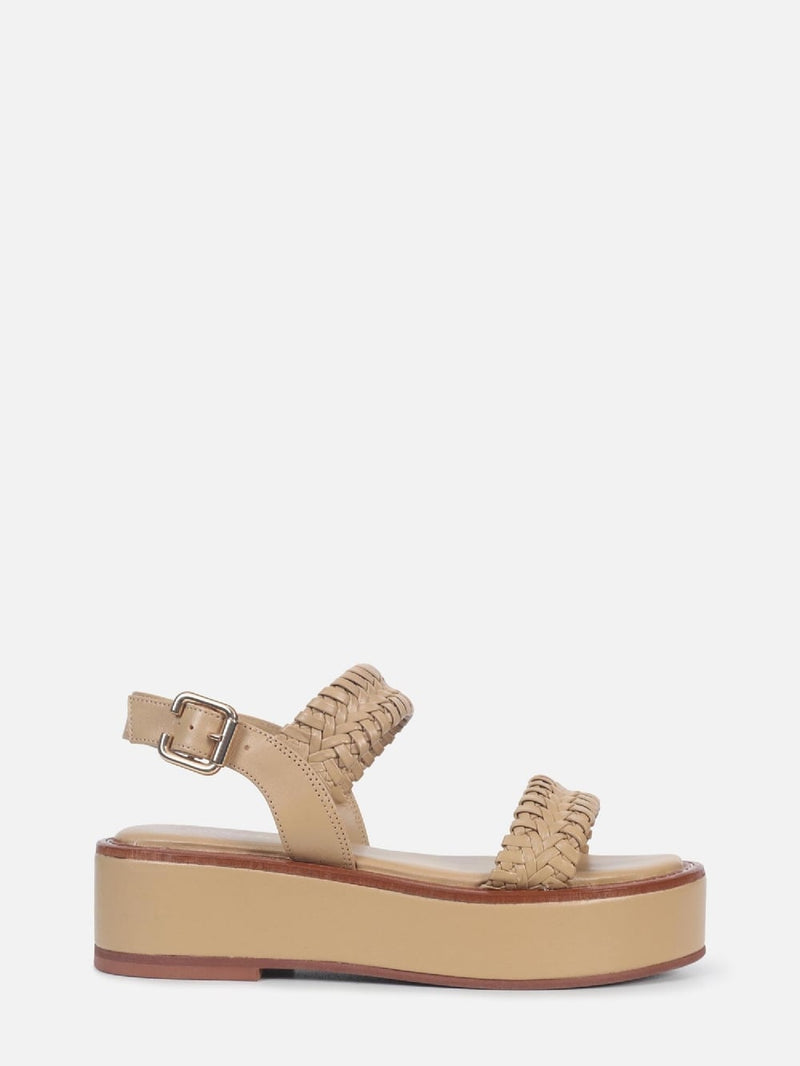 FLATFORM DE COURO ISA SAFARI MACRAMÊ