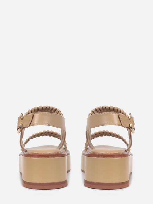 FLATFORM DE COURO ISA SAFARI MACRAMÊ