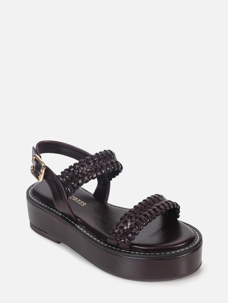 FLATFORM DE COURO ISA WINE MACRAMÊ