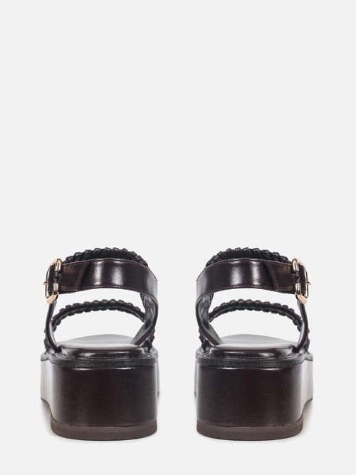 FLATFORM DE COURO ISA WINE MACRAMÊ
