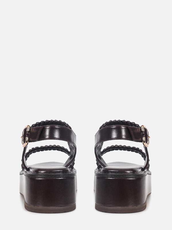 FLATFORM DE COURO ISA WINE MACRAMÊ