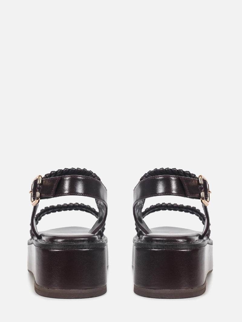 FLATFORM DE COURO ISA WINE MACRAMÊ