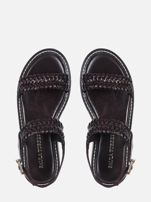 FLATFORM DE COURO ISA WINE MACRAMÊ
