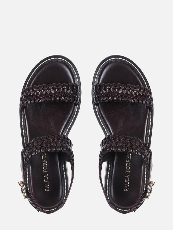 FLATFORM DE COURO ISA WINE MACRAMÊ
