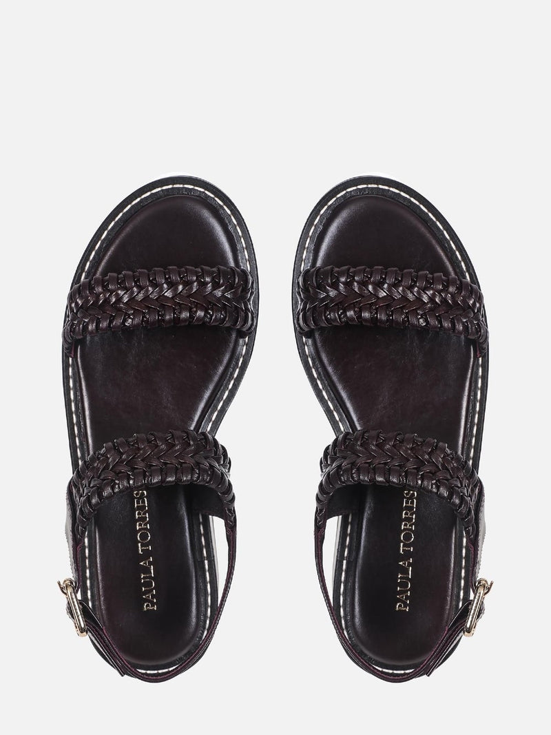 FLATFORM DE COURO ISA WINE MACRAMÊ