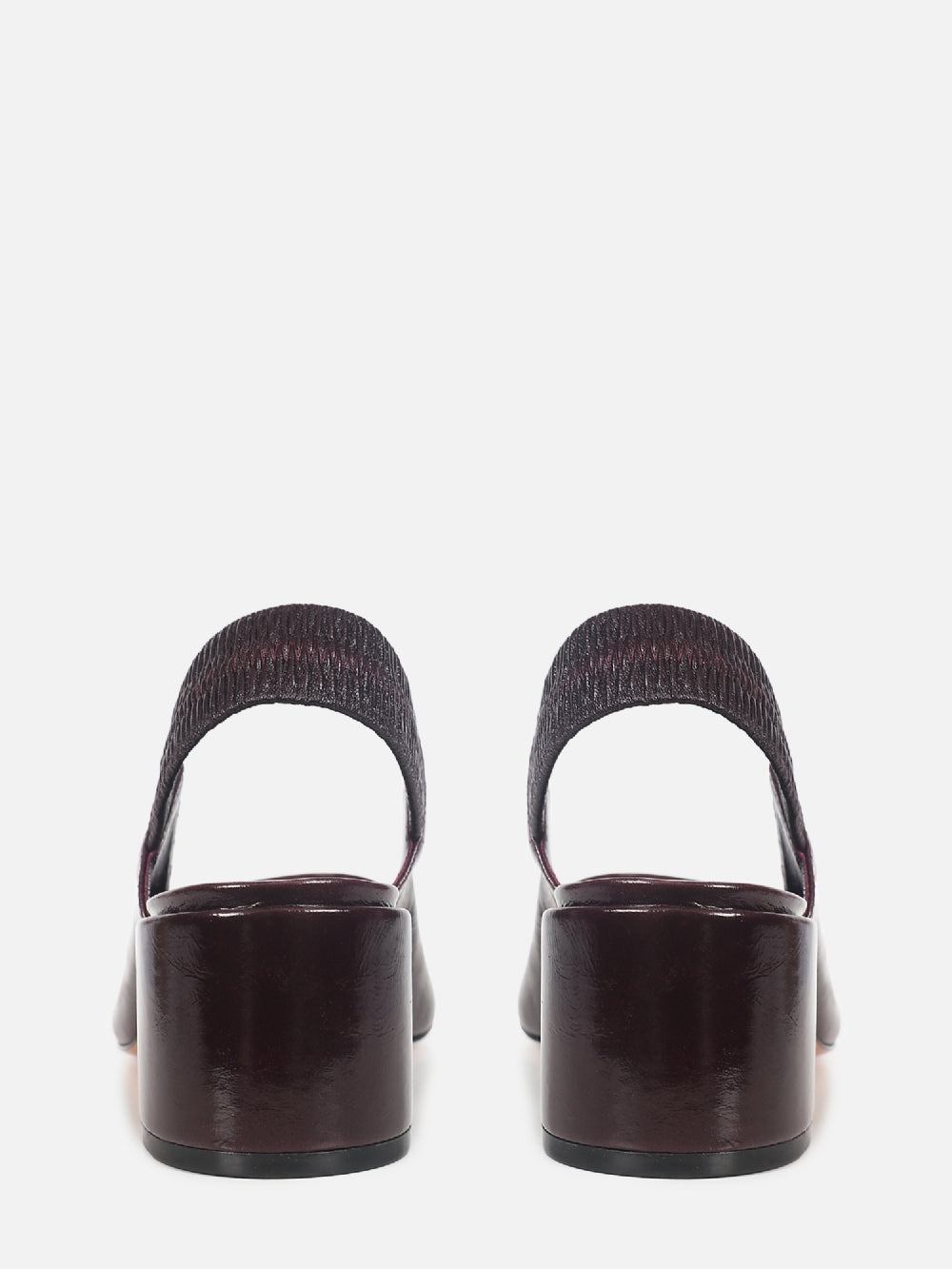 SCARPIN DE COURO SERENA WINE BICO REDONDO SALTO BLOCO