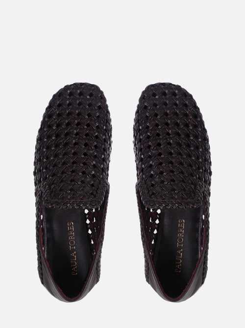 MOCASSIM DE COURO TEODORA WINE TRESSE