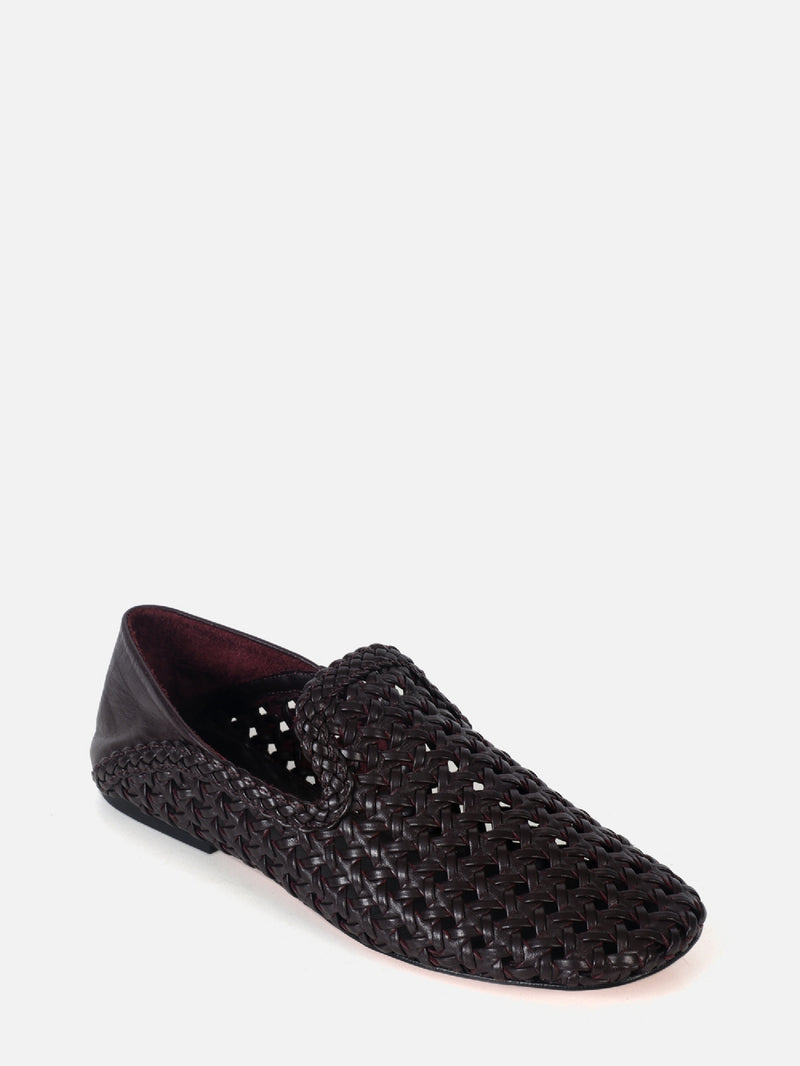 MOCASSIM DE COURO TEODORA WINE TRESSE