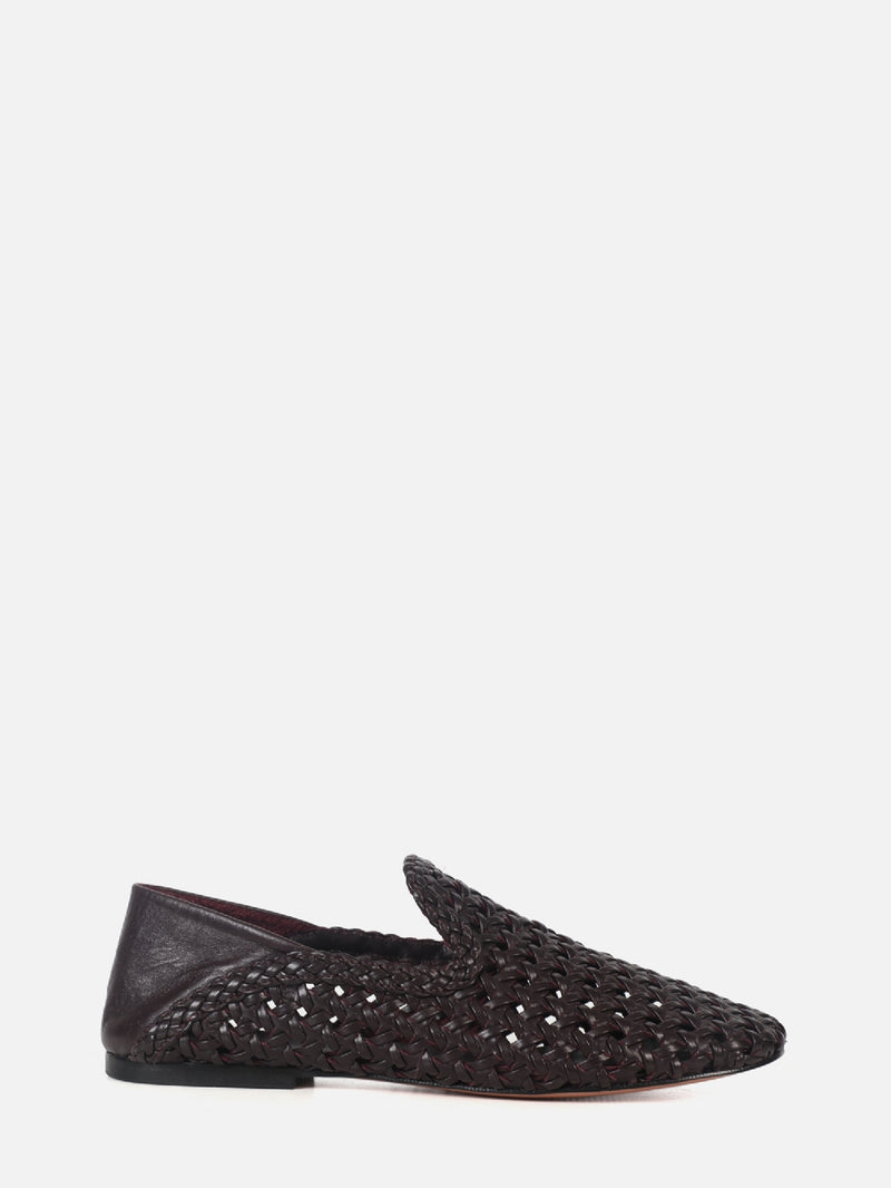 MOCASSIM DE COURO TEODORA WINE TRESSE