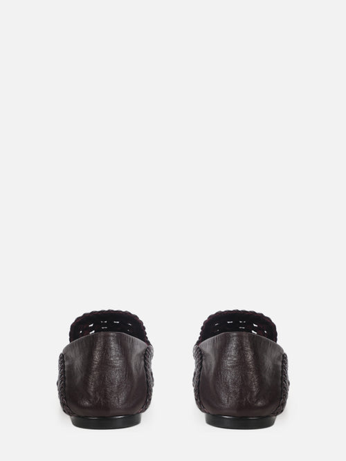 MOCASSIM DE COURO TEODORA WINE TRESSE