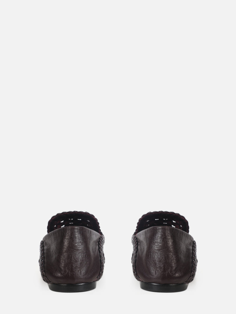 MOCASSIM DE COURO TEODORA WINE TRESSE