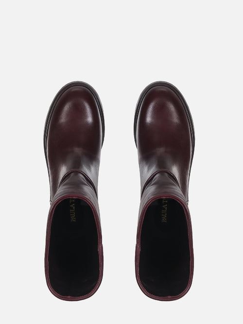BOTA DE COURO TEODORA WINE CANO MÉDIO