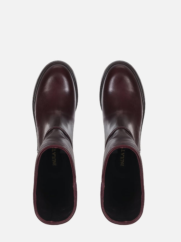 BOTA DE COURO TEODORA WINE CANO MÉDIO