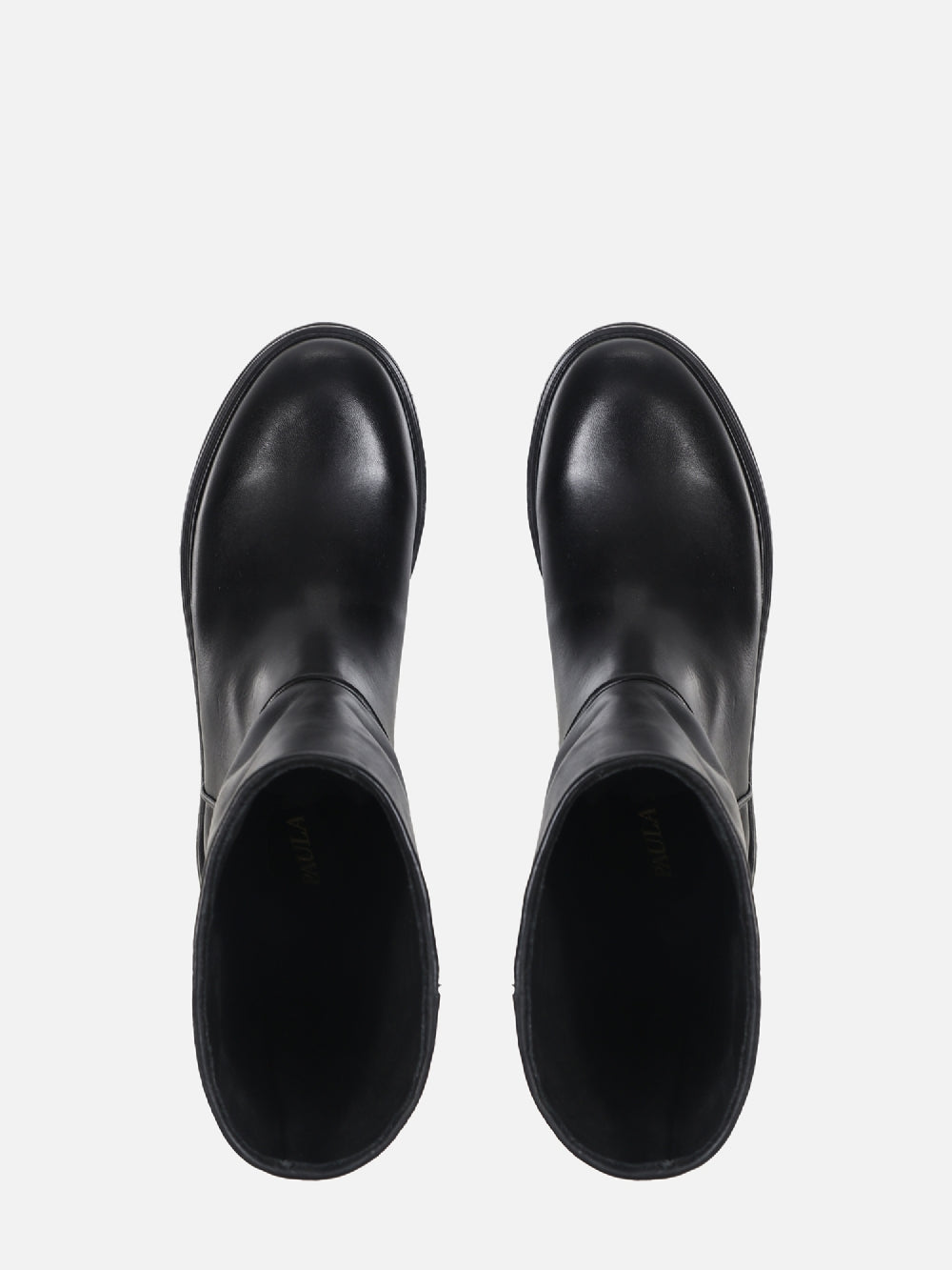 BOTA DE COURO TEODORA PRETO CANO MÉDIO