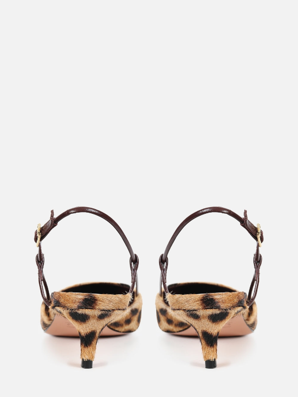 SCARPIN DE PELO GLORIA ONÇA SLINGBACK SALTO BAIXO