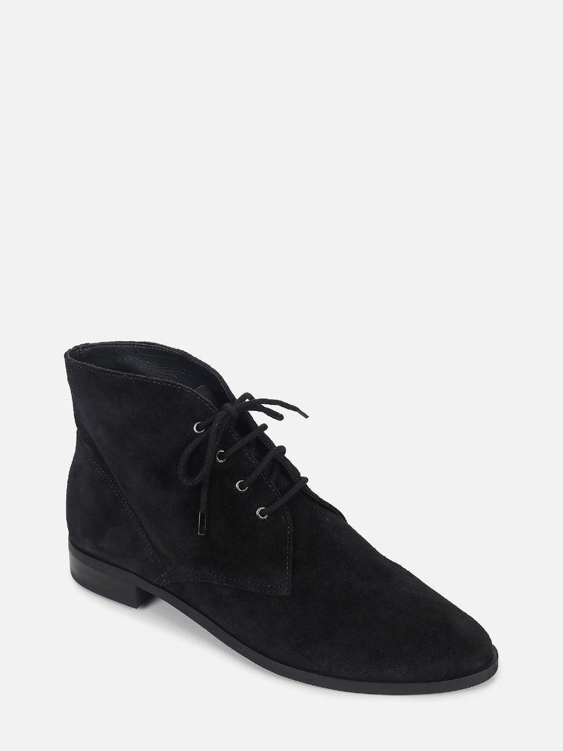 BOTA DE CAMURÇA OLIVIA PRETO CANO BAIXO