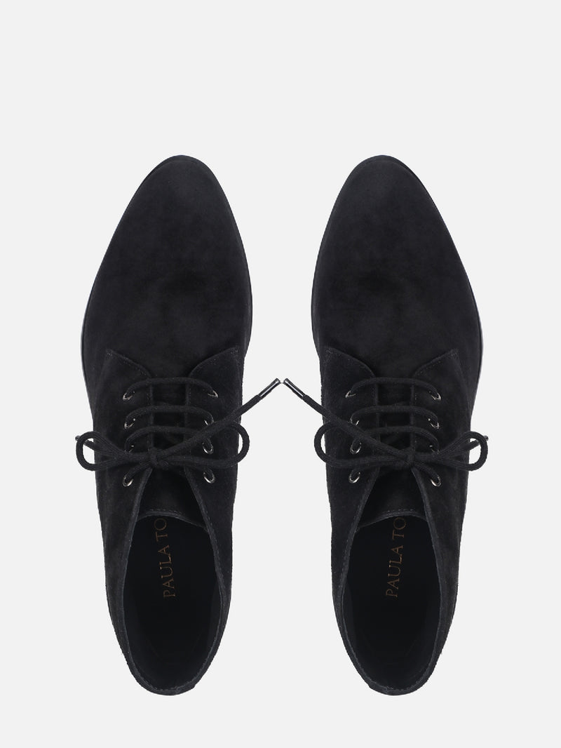 BOTA DE CAMURÇA OLIVIA PRETO CANO BAIXO