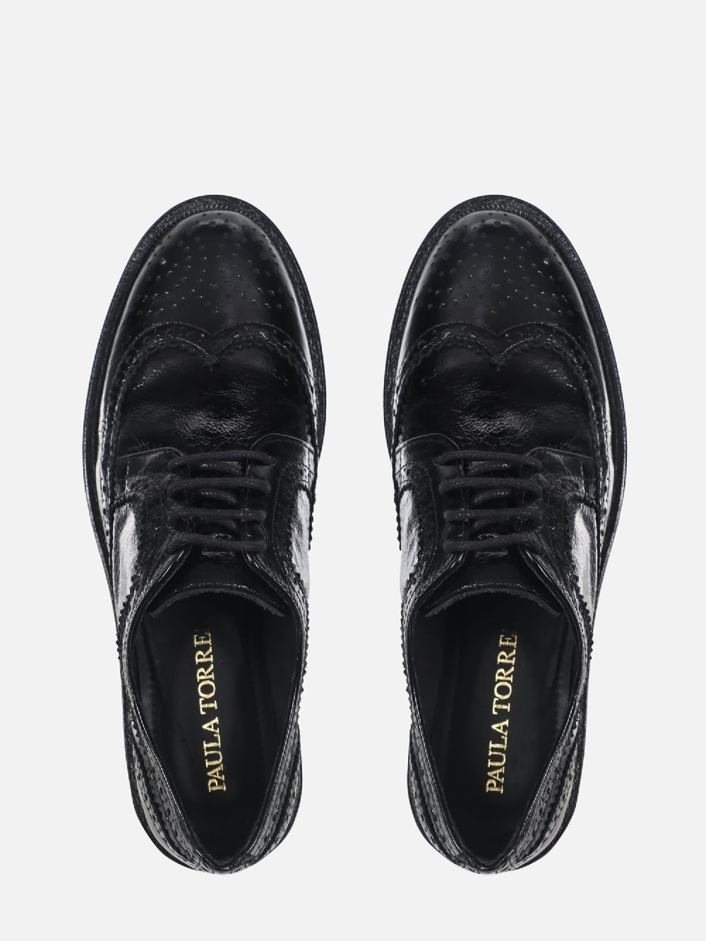 OXFORD DE COURO OLIVIA PRETO BROGUE