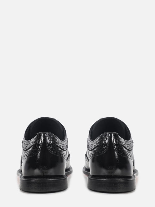 OXFORD DE COURO OLIVIA PRETO BROGUE