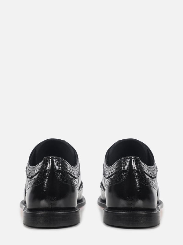 OXFORD DE COURO OLIVIA PRETO BROGUE