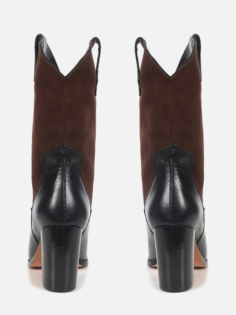BOTA DE COURO GLÓRIA PRETO SALTO ALTO