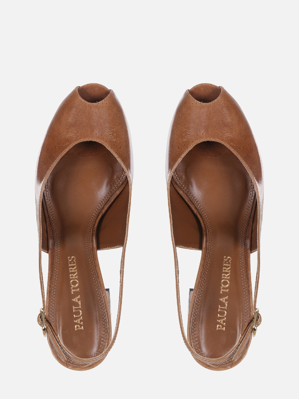 SCARPIN DE COURO MAVIE CANELA SLINGBACK SALTO ALTO