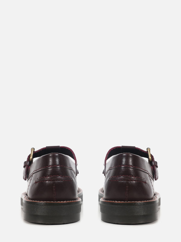 MOCASSIM DE COURO CARLOTA WINE T-BAR