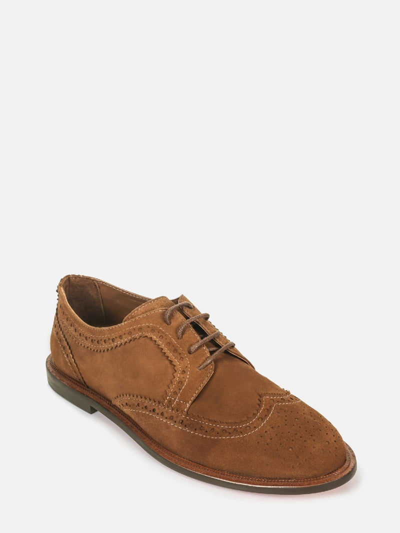 OXFORD DE CAMURÇA OLIVIA CANELA BROGUE