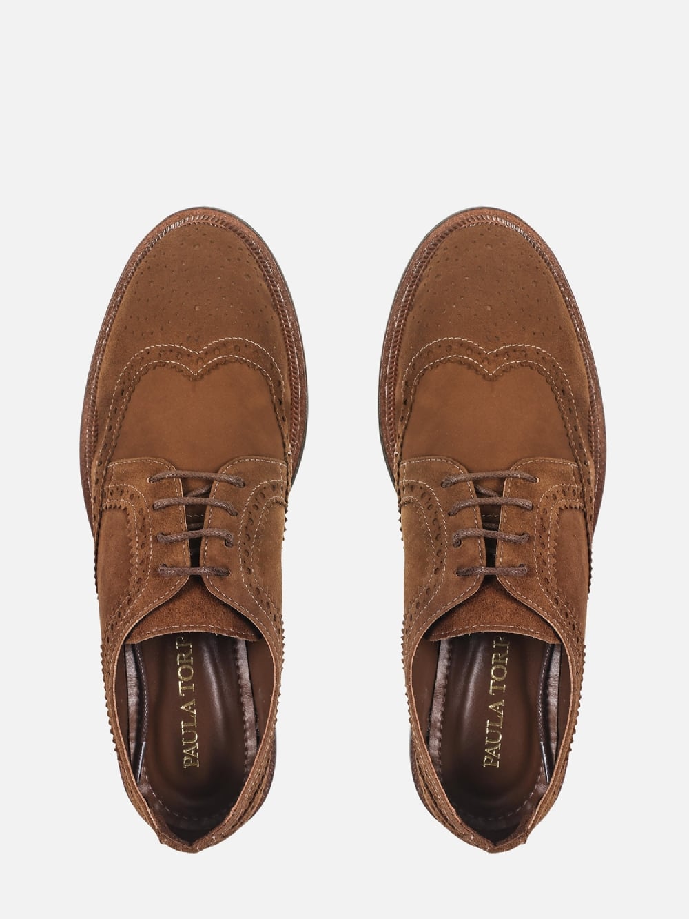 OXFORD DE CAMURÇA OLIVIA CANELA BROGUE