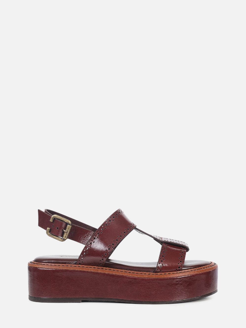 FLATFORM DE COURO GIU PINHÃO BROGUE