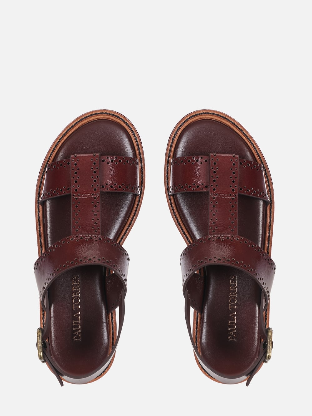 FLATFORM DE COURO GIU PINHÃO BROGUE